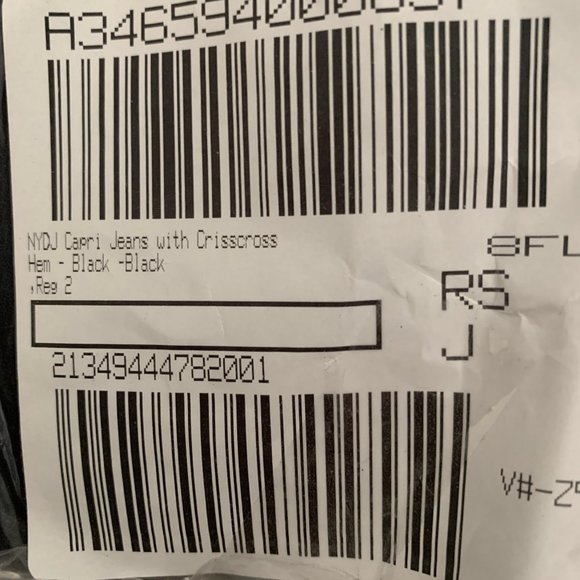 NWT NYDJ CRISS CROSS HEM SLIM CAPRI JEANS BLACK 00 & 2 - Picture 10 of 11